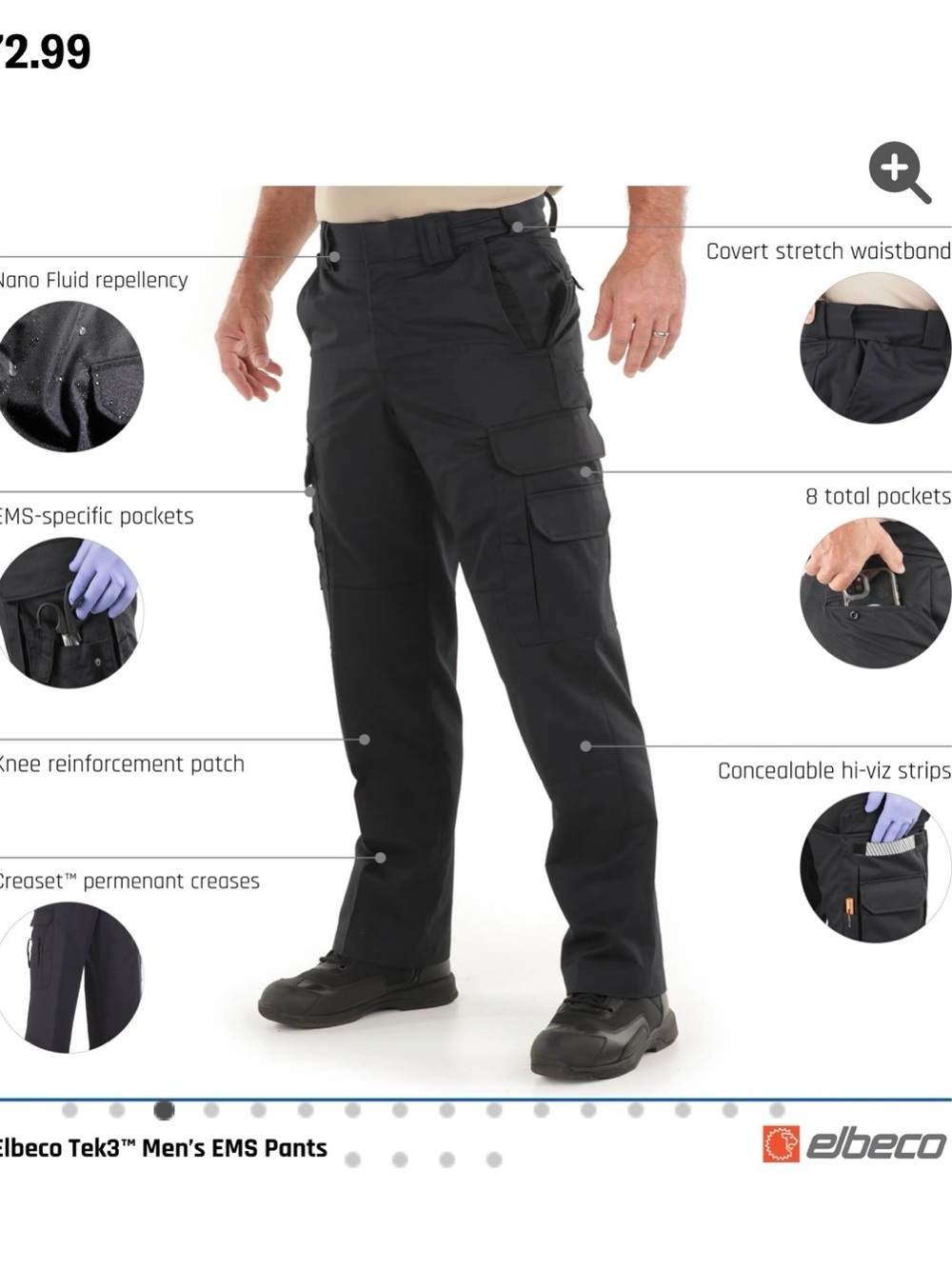 Elbeco Tek3 Men's Cargo Pants - Brown